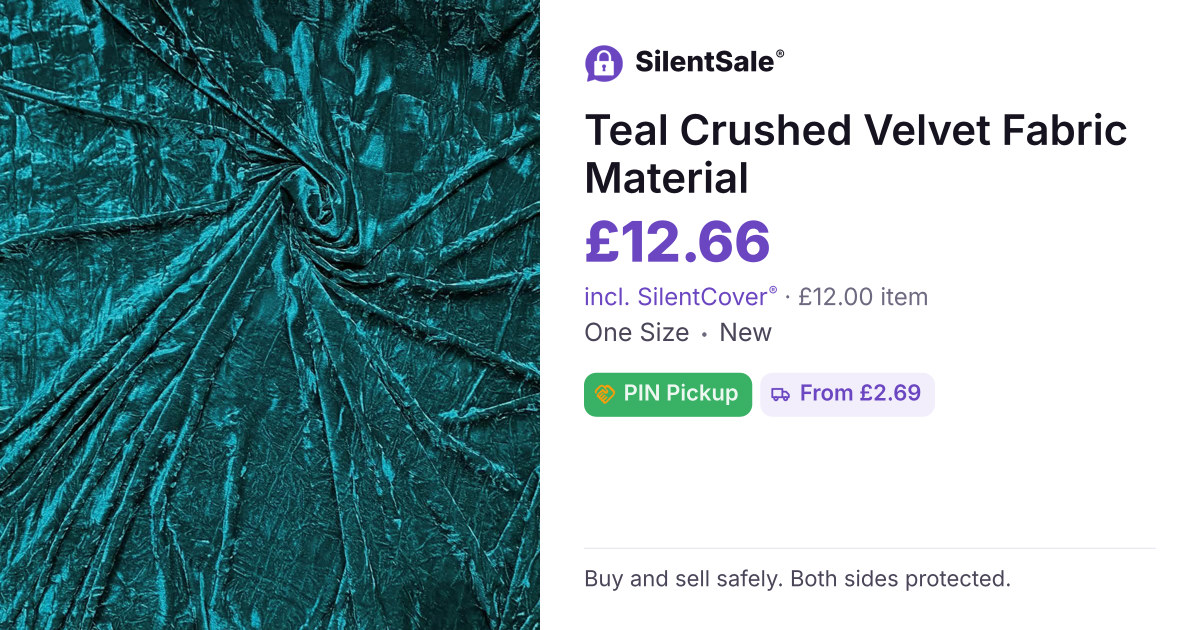 Teal Crushed Velvet Fabric Material