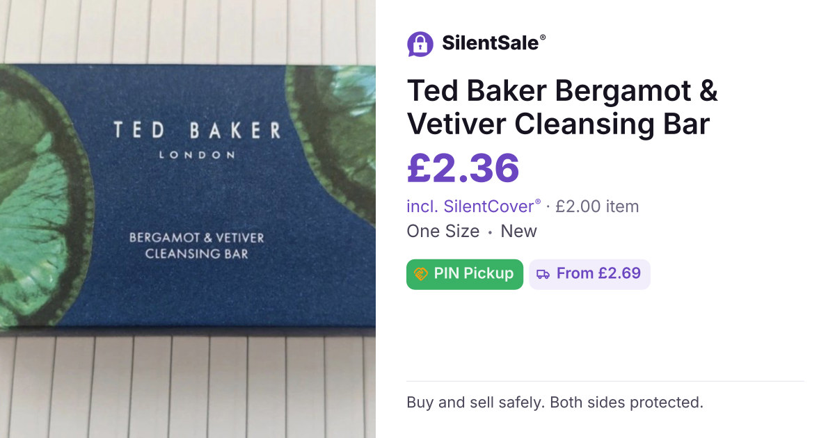 Ted Baker Bergamot & Vetiver Cleansing Bar
