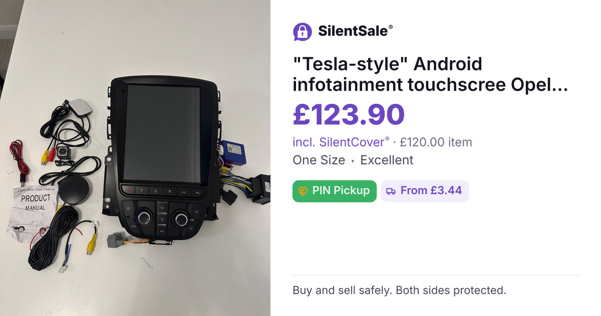 "Tesla-style" Android infotainment touchscree Opel Astra J / Vauxhall Astra MK6 (2009–2016) and its twin, the Buick Excelle XT/GT.