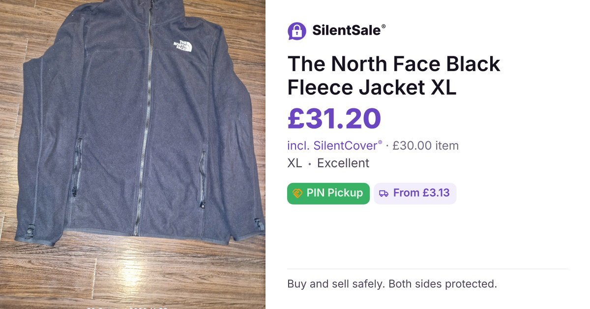 The North Face Black Fleece Jacket XL