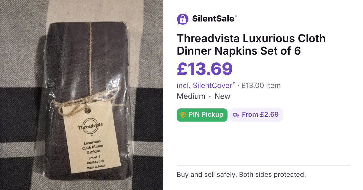 Threadvista Luxurious Cloth Dinner Napkins Set of 6