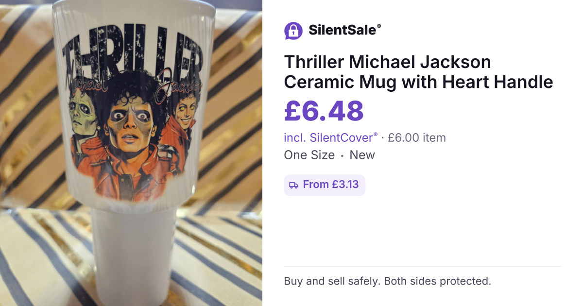 Thriller Michael Jackson Ceramic Mug with Heart Handle