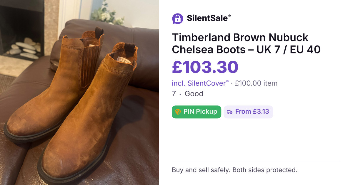 Timberland Brown Nubuck Chelsea Boots – UK 7 / EU 40