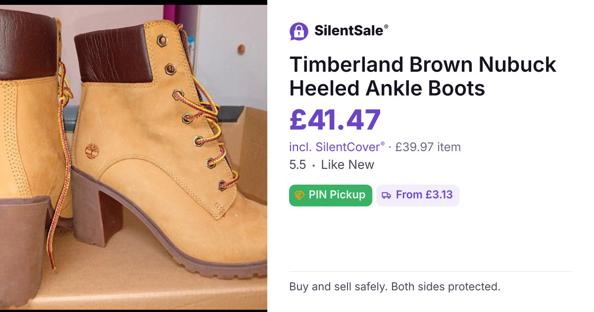 Timberland Brown Nubuck Heeled Ankle Boots