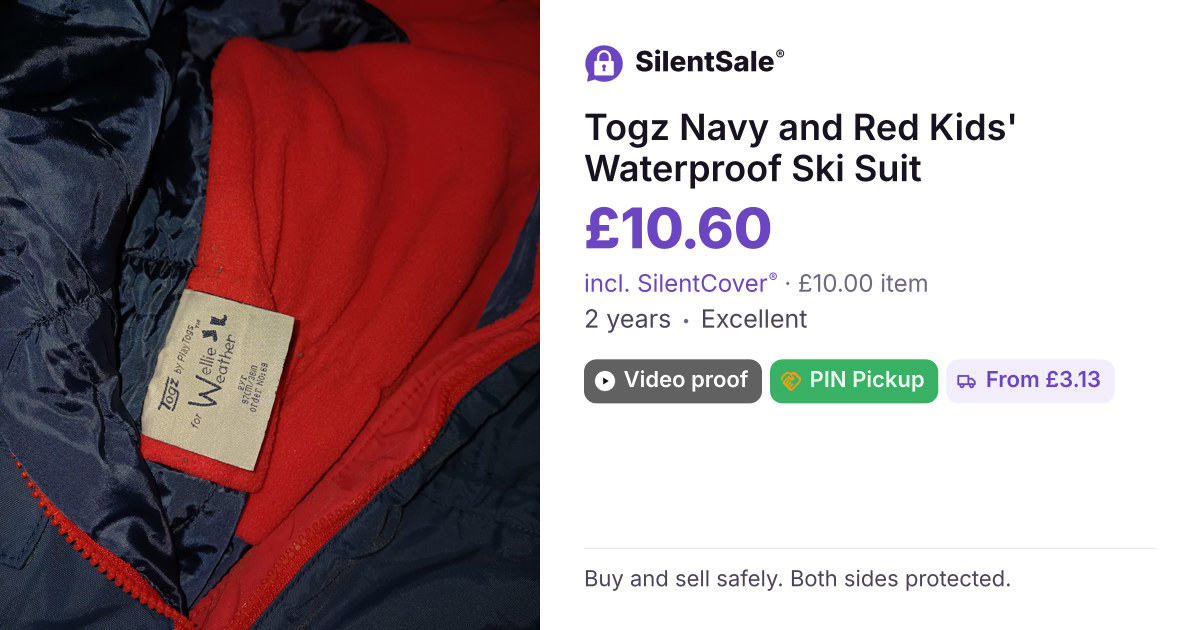 Togz Navy and Red Kids' Waterproof Ski Suit