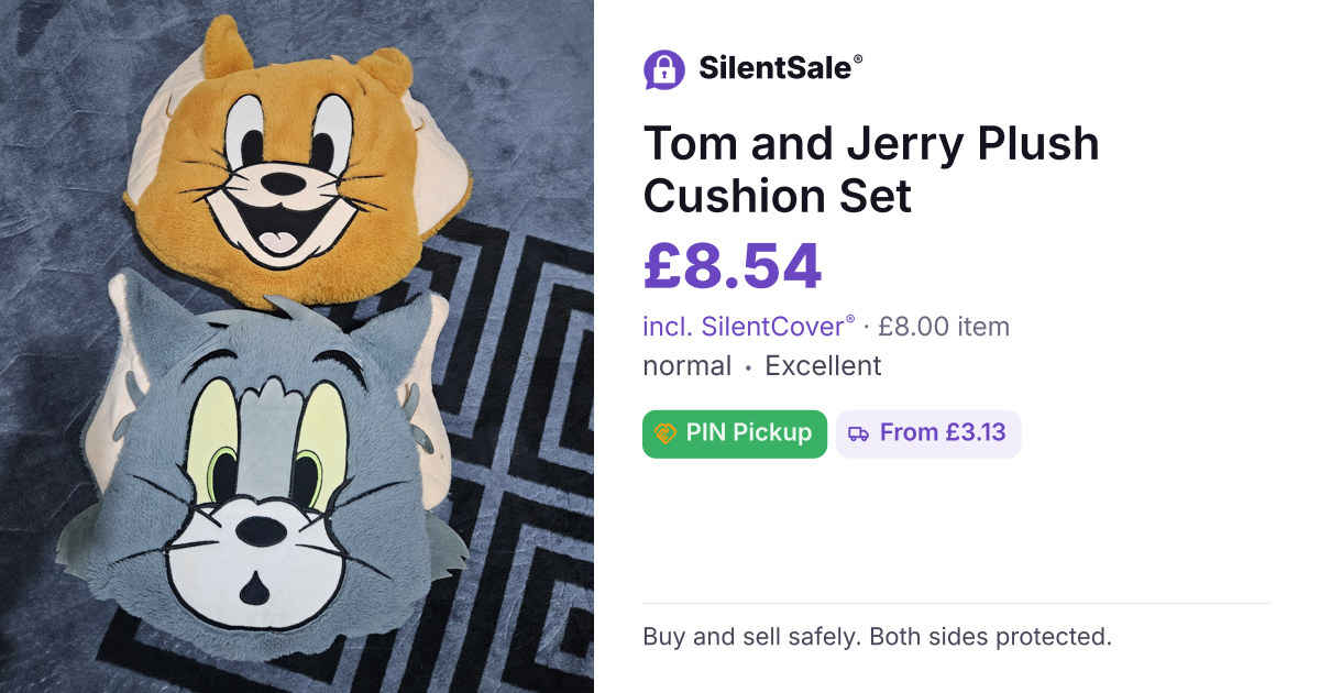 Tom and Jerry Plush Cushion Set