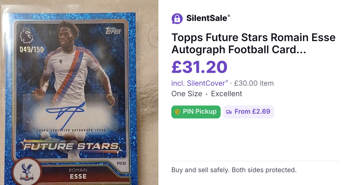 Topps Future Stars Romain Esse Autograph Football Card 049/150