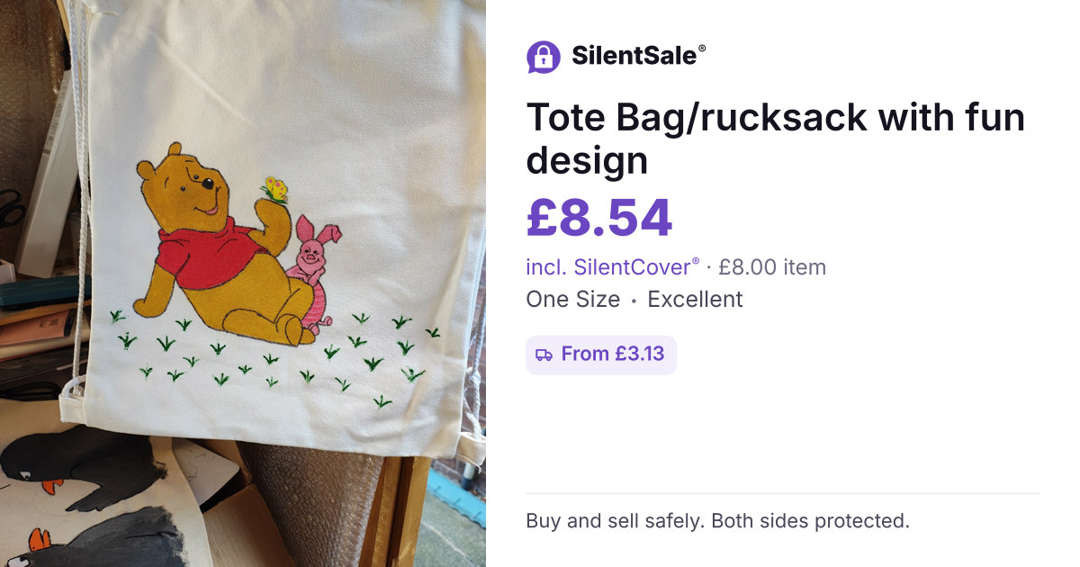  Tote Bag/rucksack with fun design 