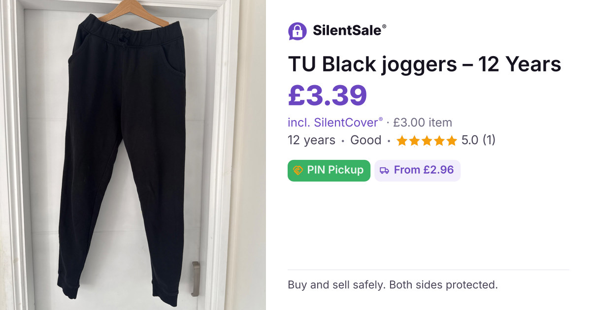 TU Black joggers – 12 Years