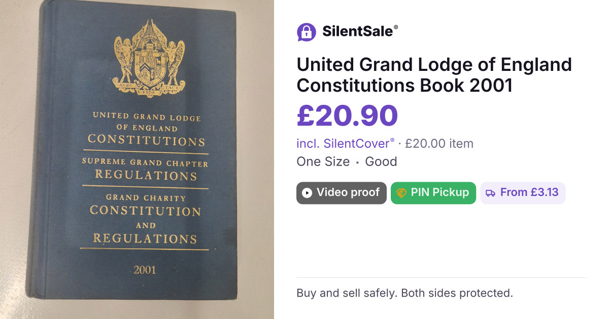 United Grand Lodge of England Constitutions Book 2001