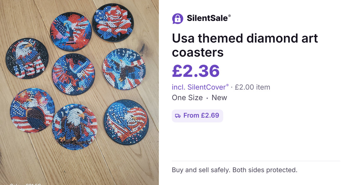 Usa themed diamond art coasters 