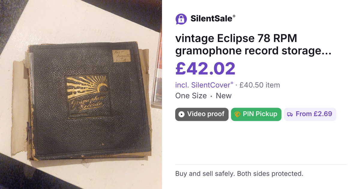vintage Eclipse 78 RPM gramophone record storage album binder