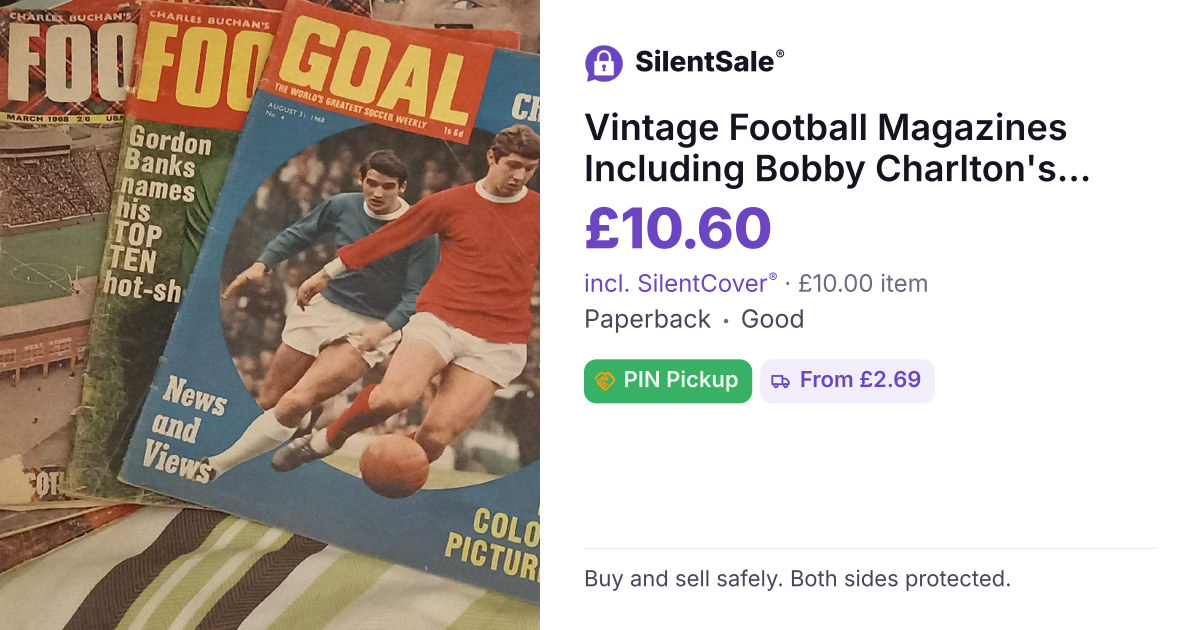 Vintage Football Magazines Including Bobby Charlton's Diary