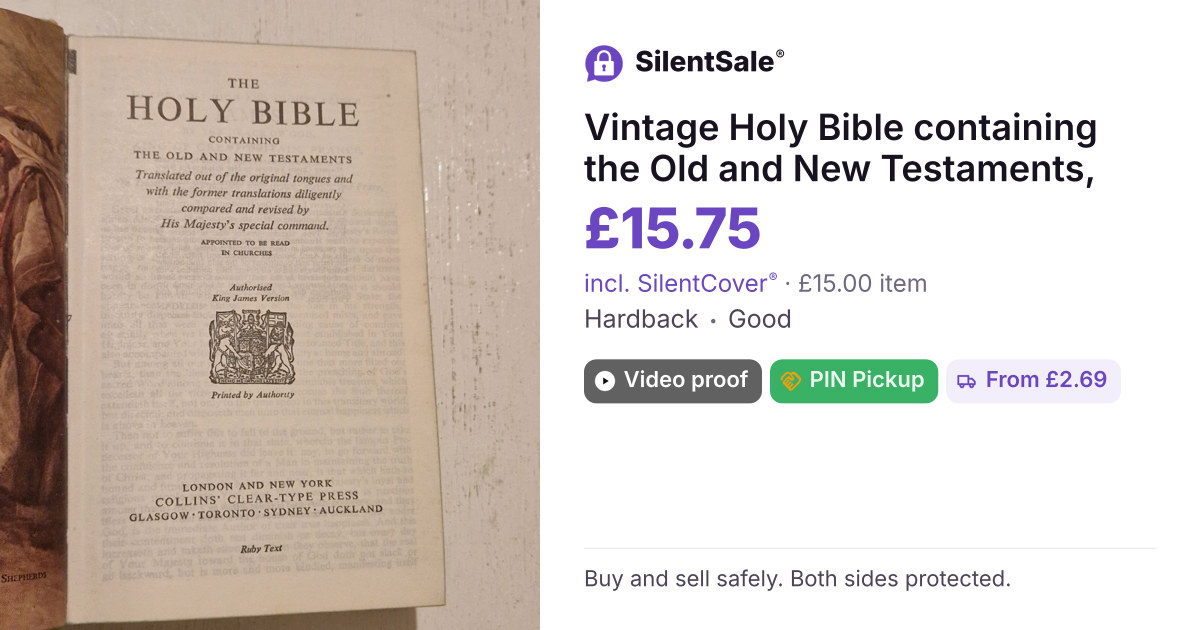 Vintage Holy Bible containing the Old and New Testaments, 