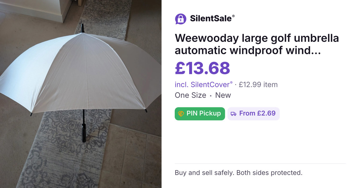 Weewooday large golf umbrella automatic windproof wind vented canopy storm