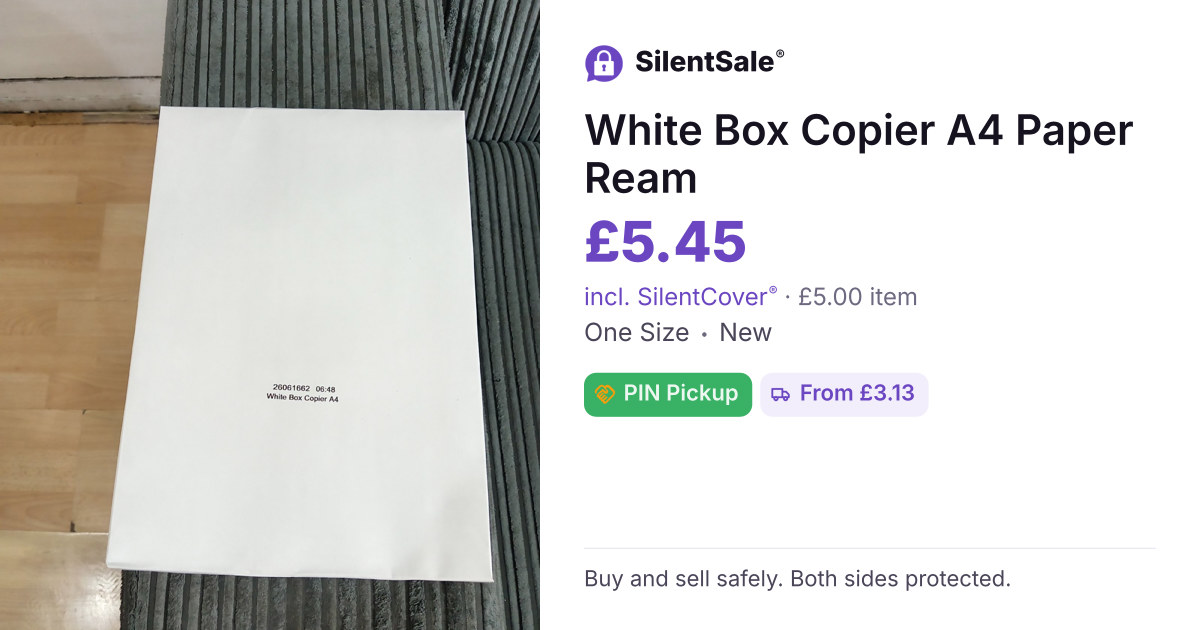 White Box Copier A4 Paper Ream