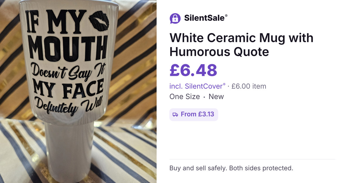 White Ceramic Mug with Humorous Quote