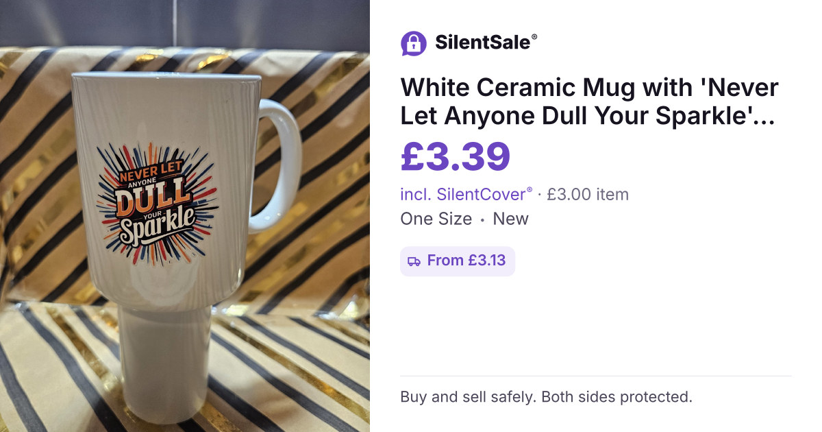 White Ceramic Mug with 'Never Let Anyone Dull Your Sparkle' Print