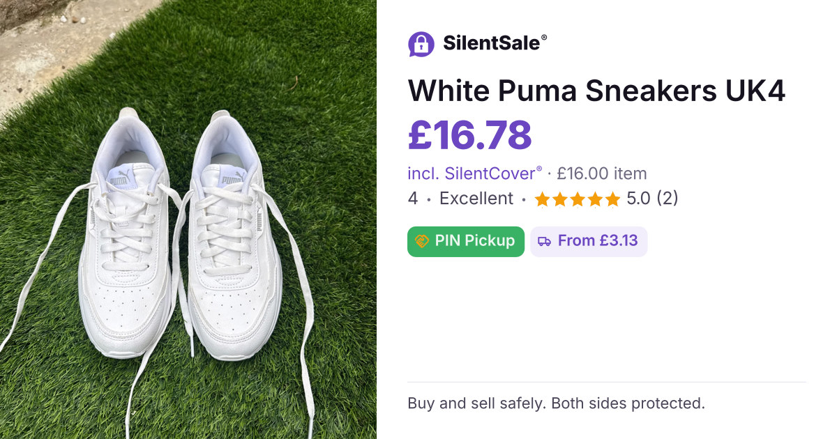 White Puma Sneakers UK4