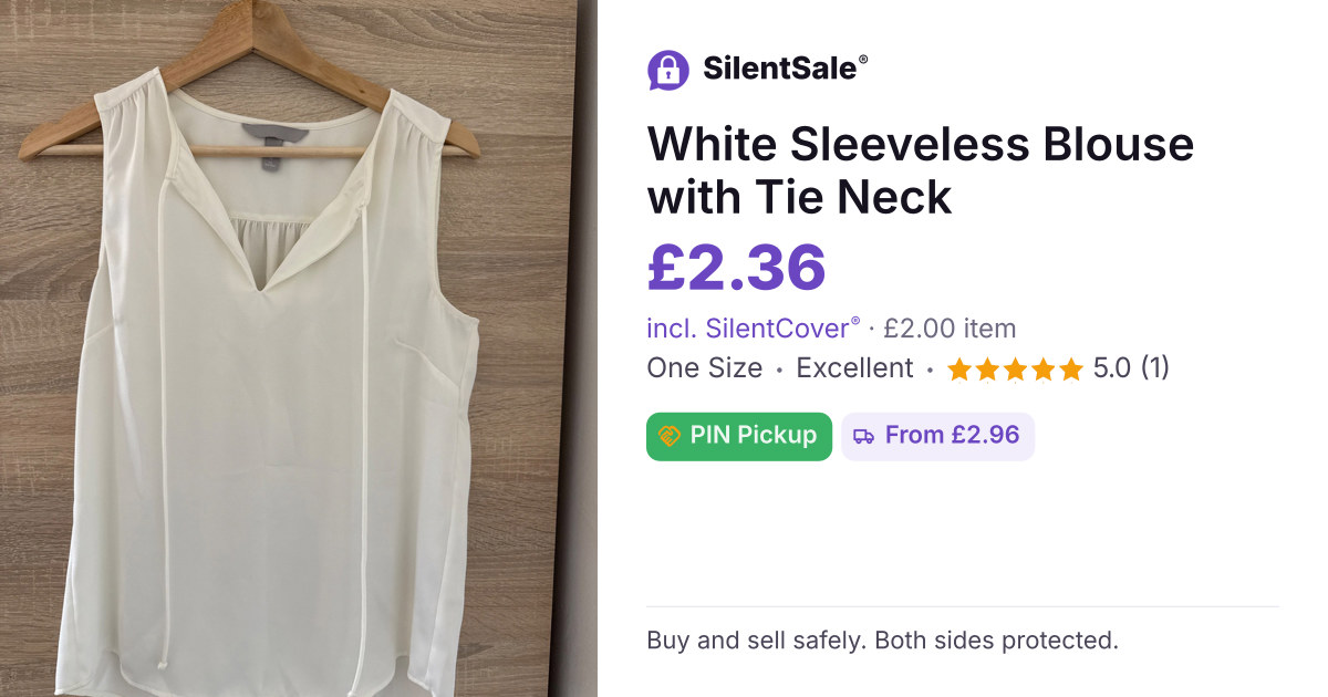 White Sleeveless Blouse with Tie Neck