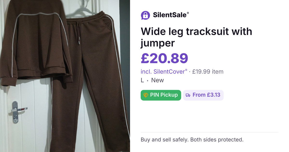 Wide leg tracksuit with jumper