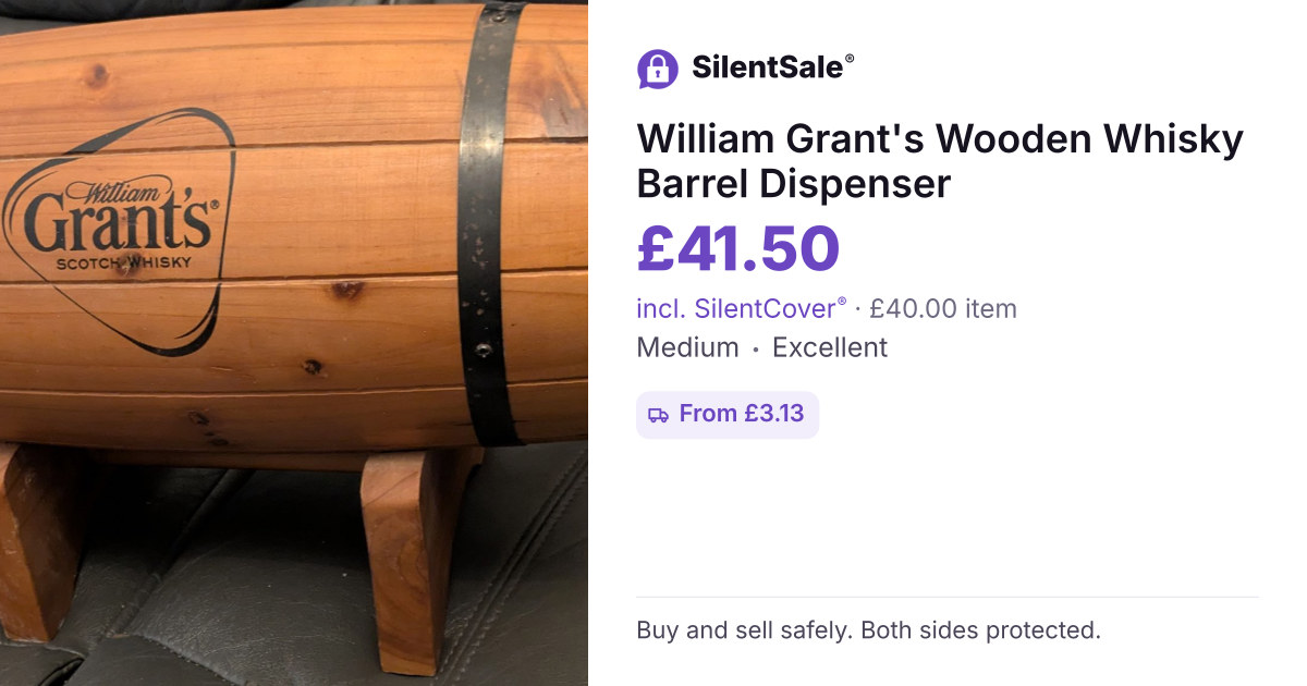 William Grant's Wooden Whisky Barrel Dispenser