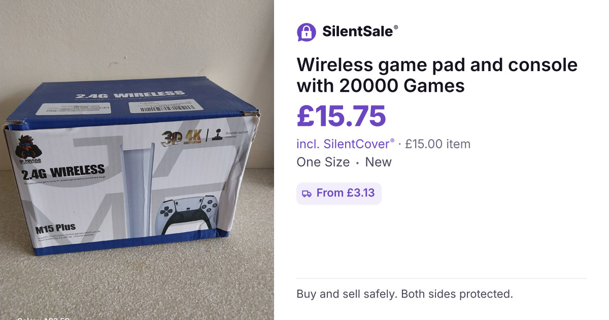 Wireless game pad and console with 20000 Games