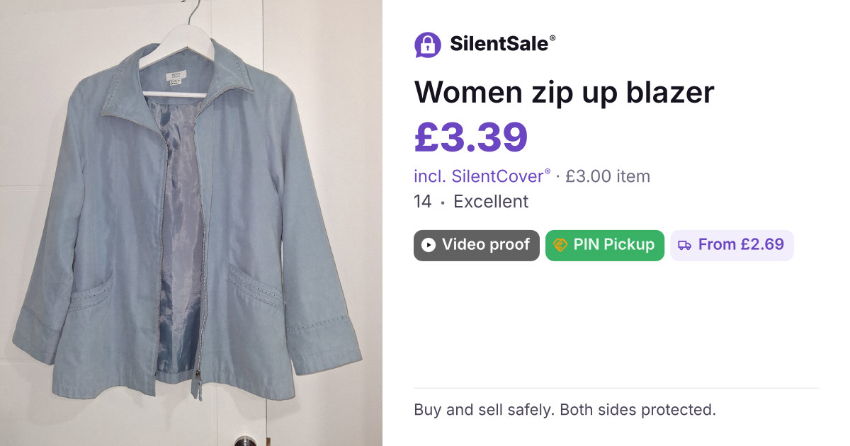 Women zip up blazer