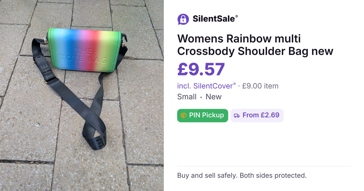 Womens Rainbow multi Crossbody Shoulder Bag new