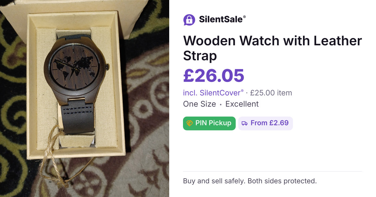 Wooden Watch with Leather Strap