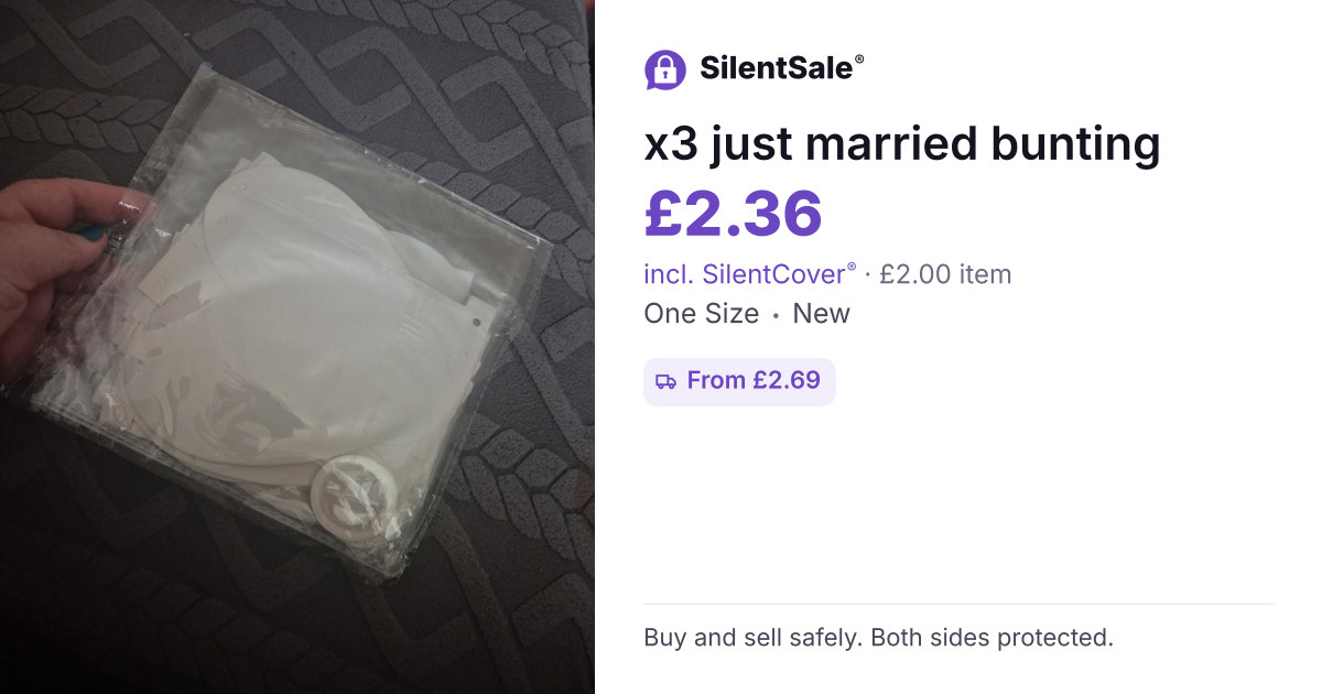 x3 just married bunting