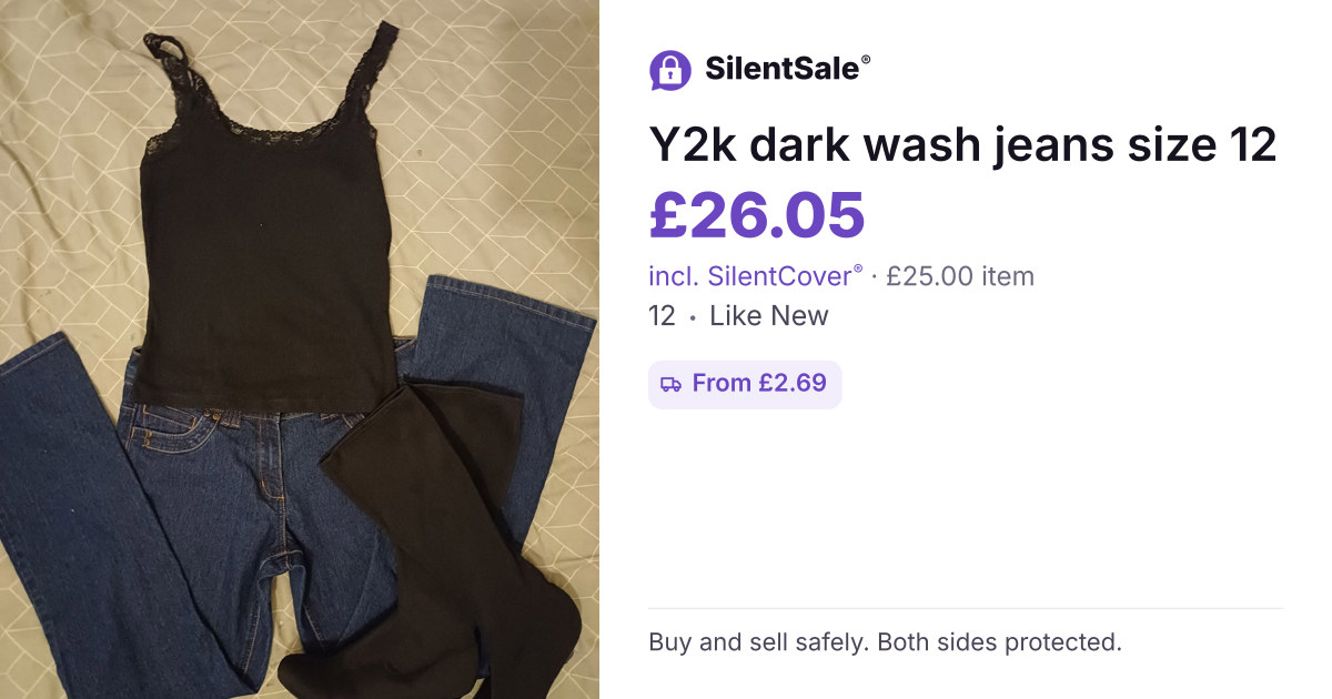 Y2k dark wash jeans size 12