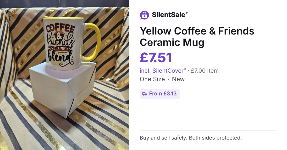 Yellow Coffee & Friends Ceramic Mug
