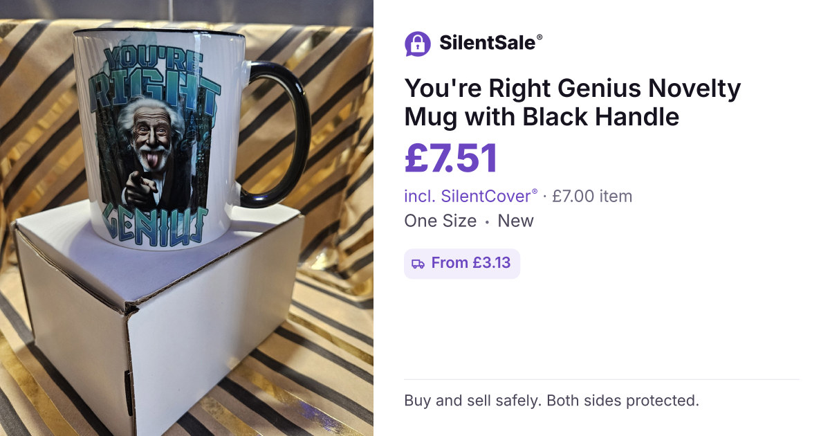You're Right Genius Novelty Mug with Black Handle